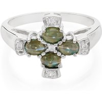 Alexandrit-Katzenauge-Silberring Alexandrit-Katzenauge-Silberring