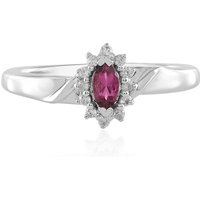 Brasilianischer Pinkfarbener Turmalin-Silberring Brasilianischer Pinkfarbener Turmalin-Silberring