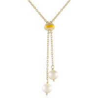 Weiße Süßwasserzuchtperlen-Silbercollier Weiße Süßwasserzuchtperlen-Silbercollier