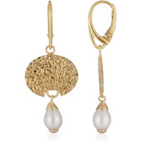 Weiße Süßwasserzuchtperlen-Silberohrringe (MONOSONO COLLECTION) Weiße Süßwasserzuchtperlen-Silberohrringe (MONOSONO COLLECTION)