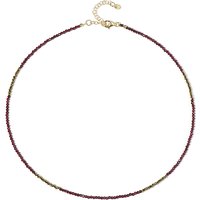 Mosambik-Granat-Silberhalskette Mosambik-Granat-Silberhalskette