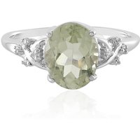 Grüner Amethyst-Silberring Grüner Amethyst-Silberring