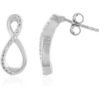 Weißer Topas-Silberohrringe Weißer Topas-Silberohrringe