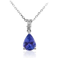 AAA-Tansanit-Goldhalskette AAA-Tansanit-Goldhalskette