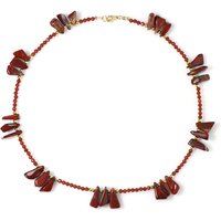 Roter Jaspis-Silberhalskette (Riya) Roter Jaspis-Silberhalskette (Riya)