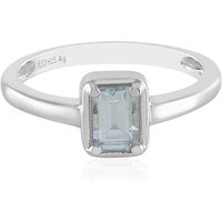Brasilianischer Aquamarin-Silberring Brasilianischer Aquamarin-Silberring