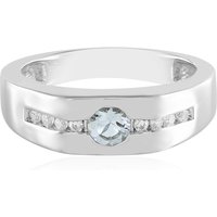 Brasilianischer Aquamarin-Silberring Brasilianischer Aquamarin-Silberring