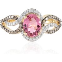 AAA-Brasilianischer Pinkfarbener Turmalin-Goldring (SUHANA) AAA-Brasilianischer Pinkfarbener Turmalin-Goldring (SUHANA)