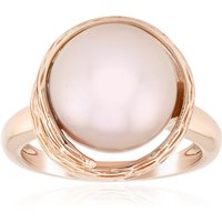 Purpurfarbene Ming-Perlen-Silberring Purpurfarbene Ming-Perlen-Silberring