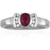 Kenianischer Rubin-Silberring Kenianischer Rubin-Silberring