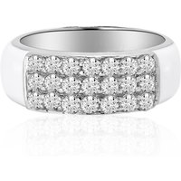 Weißer Topas-Silberring Weißer Topas-Silberring