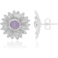 Lavendel-Jade-Silberohrringe (MONOSONO COLLECTION) Lavendel-Jade-Silberohrringe (MONOSONO COLLECTION)