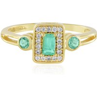 Russischer Smaragd-Silberring Russischer Smaragd-Silberring