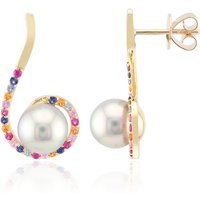 Weiße Südseeperlen-Goldohrringe (Michelle Albala) Weiße Südseeperlen-Goldohrringe (Michelle Albala)