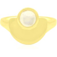 Weißer Opal-Silberring Weißer Opal-Silberring