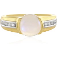 Tansania-Regenbogen-Mondstein-Silberring Tansania-Regenbogen-Mondstein-Silberring