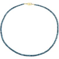 Londonblauer Topas-Silberhalskette (Adela Silber) Londonblauer Topas-Silberhalskette (Adela Silber)