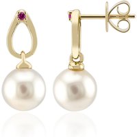 Weiße Südseeperlen-Goldohrringe (Michelle Albala) Weiße Südseeperlen-Goldohrringe (Michelle Albala)