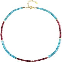 Edelstein-Silberhalskette Edelstein-Silberhalskette