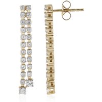 Weißer Topas-Silberohrringe Weißer Topas-Silberohrringe