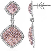 Pinkfarbener I1 Brillant-Goldohrringe (CIRARI) Pinkfarbener I1 Brillant-Goldohrringe (CIRARI)