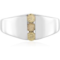 Gelber Zirkon-Silberring Gelber Zirkon-Silberring