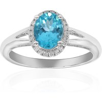 Blauer Apatit-Goldring Blauer Apatit-Goldring