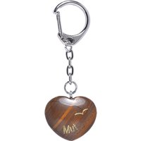 Tigerauge-Edelstahlschlüsselanhänger Tigerauge-Edelstahlschlüsselanhänger