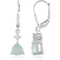 Aqua-Chalzedon-Silberohrringe Aqua-Chalzedon-Silberohrringe