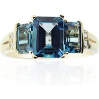 Londonblauer Topas-Goldring Londonblauer Topas-Goldring