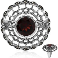 Mosambik-Granat-Silberring (Annette classic) Mosambik-Granat-Silberring (Annette classic)