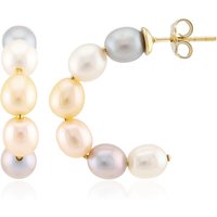 Süßwasserzuchtperlen-Silberohrringe Süßwasserzuchtperlen-Silberohrringe