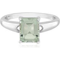 Grüner Amethyst-Silberring Grüner Amethyst-Silberring