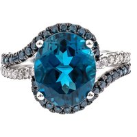 Londonblauer Topas-Goldring Londonblauer Topas-Goldring