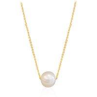 Weiße Süßwasserzuchtperlen-Silbercollier (Joias do Paraíso) Weiße Süßwasserzuchtperlen-Silbercollier (Joias do Paraíso)