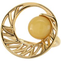 Baltischer Milky-Bernstein-Silberring (dagen) Baltischer Milky-Bernstein-Silberring (dagen)