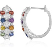 Edelstein-Silberohrringe Edelstein-Silberohrringe