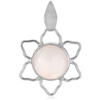 Bihar-Regenbogen-Mondstein-Silberanhänger Bihar-Regenbogen-Mondstein-Silberanhänger