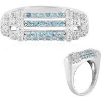 Schweizblauer Topas-Silberring Schweizblauer Topas-Silberring