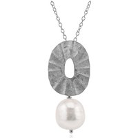 Weiße Süßwasserzuchtperlen-Silberhalskette (Joias do Paraíso) Weiße Süßwasserzuchtperlen-Silberhalskette (Joias do Paraíso)