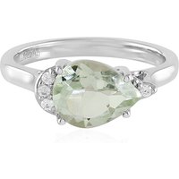 Grüner Amethyst-Silberring Grüner Amethyst-Silberring