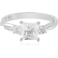 Weißer Topas-Silberring Weißer Topas-Silberring