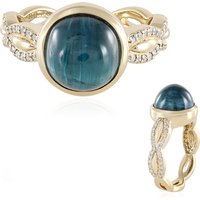 Indigolith-Katzenauge-Goldring (AMAYANI) Indigolith-Katzenauge-Goldring (AMAYANI)