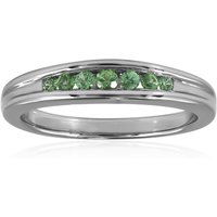 Kenianischer Tsavorit-Silberring Kenianischer Tsavorit-Silberring