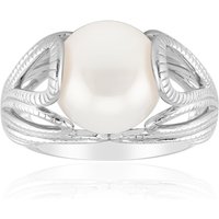 Weiße Süßwasserzuchtperlen-Silberring (Michelle Albala) Weiße Süßwasserzuchtperlen-Silberring (Michelle Albala)