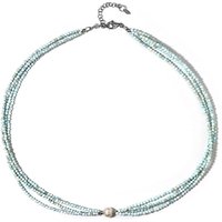 Hemimorphit-Silberhalskette Hemimorphit-Silberhalskette