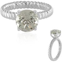 Grüner Amethyst-Silberring Grüner Amethyst-Silberring