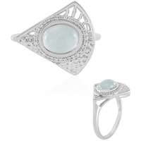 Brasilianischer Aquamarin-Silberring (MONOSONO COLLECTION) Brasilianischer Aquamarin-Silberring (MONOSONO COLLECTION)