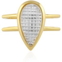 Weißer Quarz-Silberring Weißer Quarz-Silberring