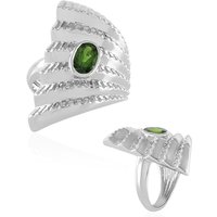 Russischer Diopsid-Silberring (SAELOCANA) Russischer Diopsid-Silberring (SAELOCANA)